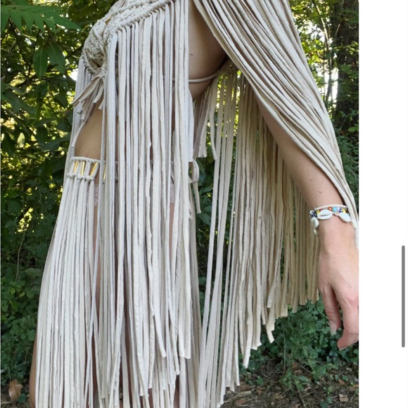 burning man, Macrame fringe top Hand-braided great for burning man - Picture 6 of 7